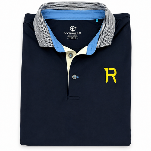 Performance Polo Navy — folded